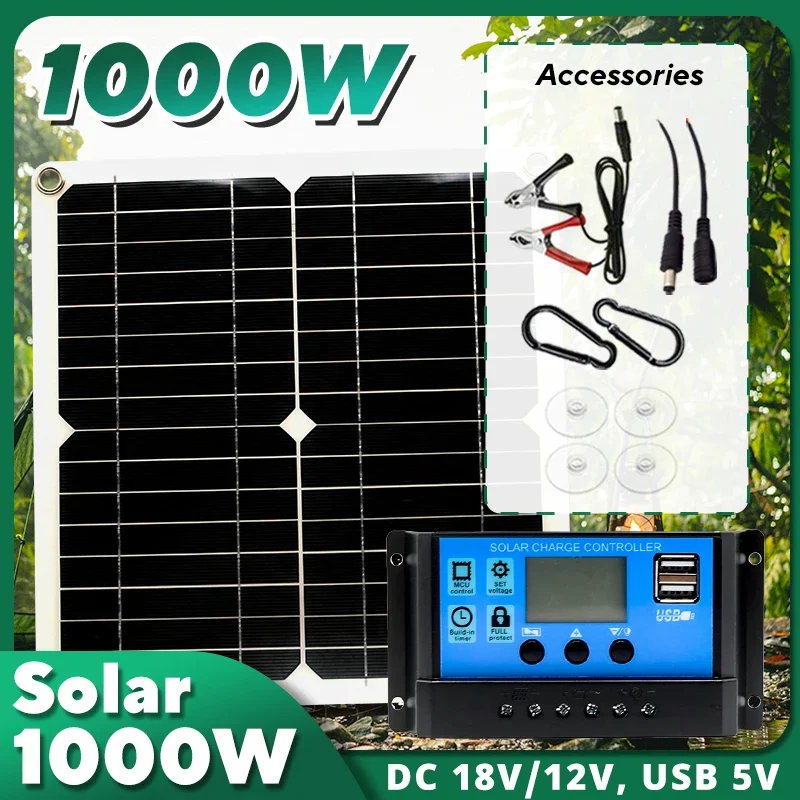 1000W Solar Panel Kit,12V Sola - Solar Emergency Charger review and price