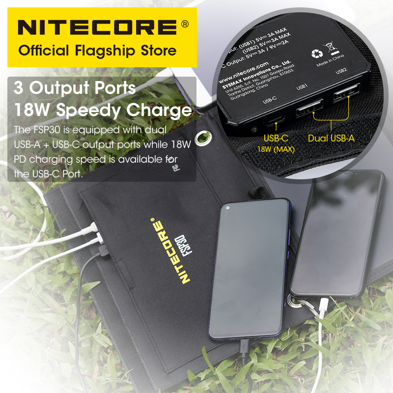 NITECORE FSP30 30W Portable So - Solar Emergency Charger review and price